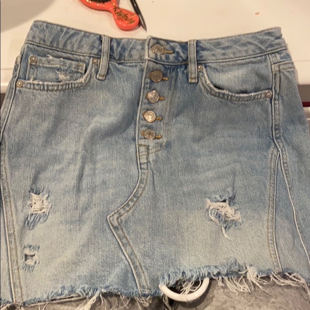 Free people jean skirt
